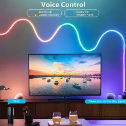 3M/5M RGBIC Strip Lights Neon Light with WIFI Neon Rope Light DIY Light Bar APP Control Music Sync TV Backlight Game Living Room Bedroom Decoration