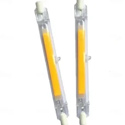 118mm 12W R7S LED Bulbs 80W Halogen Enquivalent White Double Ended R7S LED J78 Flood Light 360 Beam Angle 220V Dimmable 3000K Warm White/6000W White for Landscape Light (2Pcs)