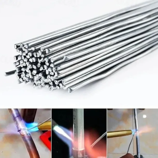 500mm Welding Wire Light Weight Aluminum Low Temperature Soldering Brazing Flux Cored 50PCS