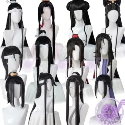 Mo Dao Zu Shi Cosplay Wig Only Grandmaster of Demonic Cultivation Lan Wangji Wei Wuxian Black Long Synthetic Hair Halloween Wigs