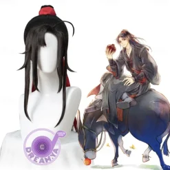 Mo Dao Zu Shi Cosplay Wig Only Grandmaster of Demonic Cultivation Lan Wangji Wei Wuxian Black Long Synthetic Hair Halloween Wigs
