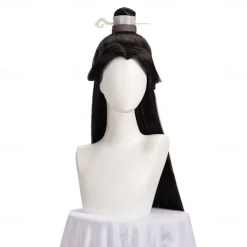 Mo Dao Zu Shi Cosplay Wig Only Grandmaster of Demonic Cultivation Lan Wangji Wei Wuxian Black Long Synthetic Hair Halloween Wigs