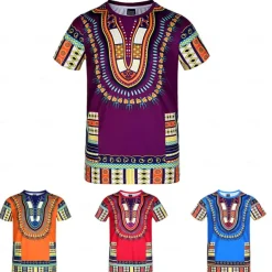 Modern African Outfits Graphic Print For Men's Adults Carnival Masquerade Party Festival