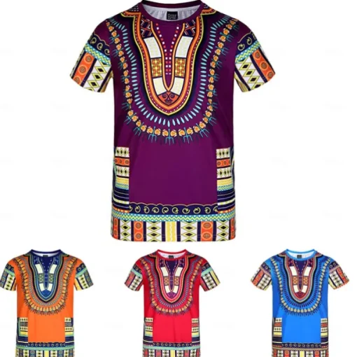 Modern African Outfits Graphic Print For Men's Adults Carnival Masquerade Party Festival