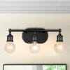 Modern Black Vanity Lighting Set 3-Light Bathroom Wall Sconces for Mirror Kitchen Bedroom & Living Room Wall Light Fixture