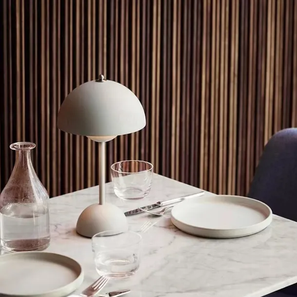 Modern Bud Macaron Table Lamp,Nordic Simple Rechargeable Touch Bedside Lamp, Denmark Designer Creative Mushroom Home Bedroom Night Light