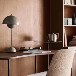 Modern Bud Macaron Table Lamp,Nordic Simple Rechargeable Touch Bedside Lamp, Denmark Designer Creative Mushroom Home Bedroom Night Light