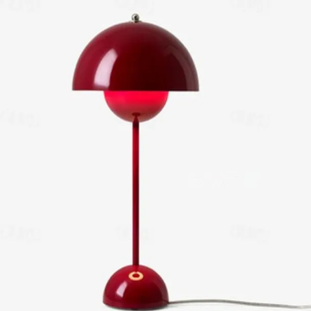 Modern Bud Macaron Table Lamp,Nordic Simple Rechargeable Touch Bedside Lamp, Denmark Designer Creative Mushroom Home Bedroom Night Light