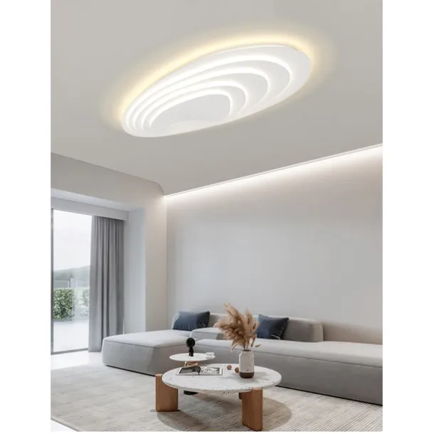 Modern Ceiling Light Dimmable with Remote Contral 56cm Flush Mount Ceiling Lamp Acrylic Lampshade Chandelier Bedroom Living Room