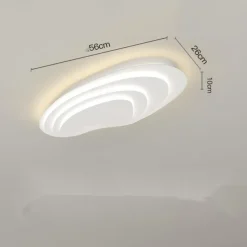 Modern Ceiling Light Dimmable with Remote Contral 56cm Flush Mount Ceiling Lamp Acrylic Lampshade Chandelier Bedroom Living Room