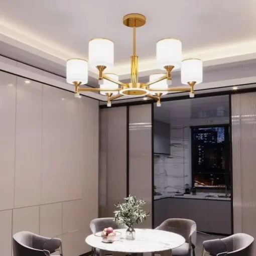 Modern Chandelier Ceiling Light LED Pendant Lights Modern Flush Mount Ceiling Lamp for Dining Room Living Room Black Golden 6/8/10/15-Lights 110-240V