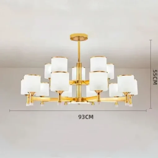 Modern Chandelier Ceiling Light LED Pendant Lights Modern Flush Mount Ceiling Lamp for Dining Room Living Room Black Golden 6/8/10/15-Lights 110-240V