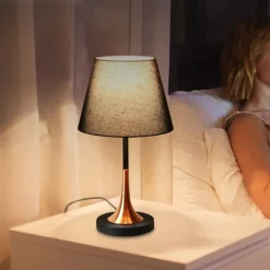 Modern Contemporary Table Lamp For Living Room White Desk Decorative Lamp For Bedroom Study Office Farmhouse Nightstand Lamp End Table Lamp