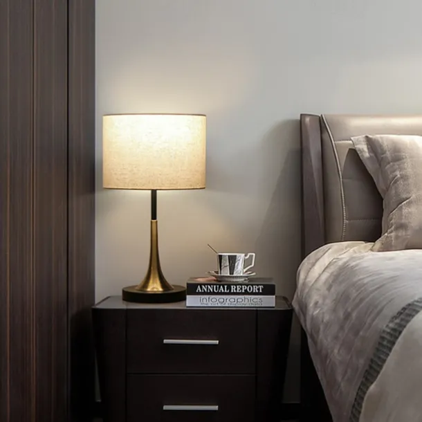 Modern Contemporary Table Lamp For Living Room White Desk Decorative Lamp For Bedroom Study Office Farmhouse Nightstand Lamp End Table Lamp