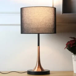 Modern Contemporary Table Lamp For Living Room White Desk Decorative Lamp For Bedroom Study Office Farmhouse Nightstand Lamp End Table Lamp
