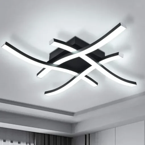 Modern Dimmable LED Ceiling light curved 2 Head 15W 3 Head 20W 4 Head 24W Minimalist Embedded Ceiling Light Fixtures Suitable for Hallways Study Rooms Bedrooms Jobbies Kitchens