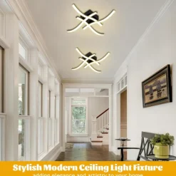 Modern Dimmable LED Ceiling light curved 2 Head 15W 3 Head 20W 4 Head 24W Minimalist Embedded Ceiling Light Fixtures Suitable for Hallways Study Rooms Bedrooms Jobbies Kitchens