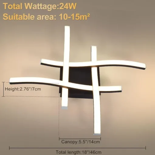 Modern Dimmable LED Ceiling light curved 2 Head 15W 3 Head 20W 4 Head 24W Minimalist Embedded Ceiling Light Fixtures Suitable for Hallways Study Rooms Bedrooms Jobbies Kitchens