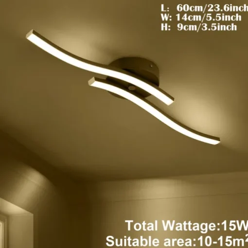 Modern Dimmable LED Ceiling light curved 2 Head 15W 3 Head 20W 4 Head 24W Minimalist Embedded Ceiling Light Fixtures Suitable for Hallways Study Rooms Bedrooms Jobbies Kitchens