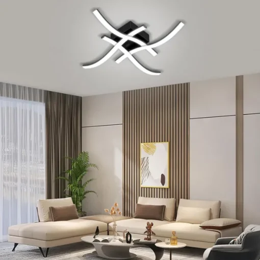 Modern Dimmable LED Ceiling light curved 2 Head 15W 3 Head 20W 4 Head 24W Minimalist Embedded Ceiling Light Fixtures Suitable for Hallways Study Rooms Bedrooms Jobbies Kitchens
