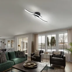 Modern Dimmable LED Ceiling light curved 2 Head 15W 3 Head 20W 4 Head 24W Minimalist Embedded Ceiling Light Fixtures Suitable for Hallways Study Rooms Bedrooms Jobbies Kitchens