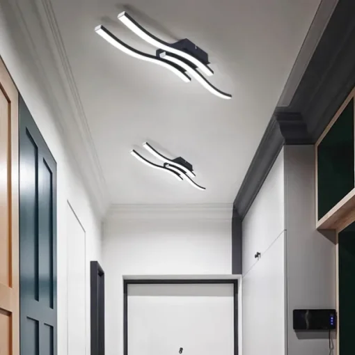 Modern Dimmable LED Ceiling light curved 2 Head 15W 3 Head 20W 4 Head 24W Minimalist Embedded Ceiling Light Fixtures Suitable for Hallways Study Rooms Bedrooms Jobbies Kitchens