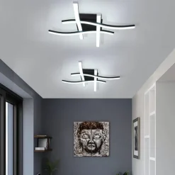 Modern Dimmable LED Ceiling light curved 2 Head 15W 3 Head 20W 4 Head 24W Minimalist Embedded Ceiling Light Fixtures Suitable for Hallways Study Rooms Bedrooms Jobbies Kitchens