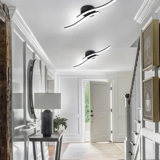 Modern Dimmable LED Ceiling light curved 2 Head 15W 3 Head 20W 4 Head 24W Minimalist Embedded Ceiling Light Fixtures Suitable for Hallways Study Rooms Bedrooms Jobbies Kitchens