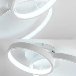 Modern LED Ceiling Light 2-Ring Flush Mount Contemporary Chandelier Ceiling Lamp 3000/6000K 110-240V