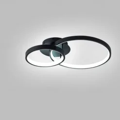 Modern LED Ceiling Light 2-Ring Flush Mount Contemporary Chandelier Ceiling Lamp 3000/6000K 110-240V