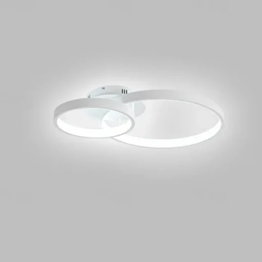 Modern LED Ceiling Light 2-Ring Flush Mount Contemporary Chandelier Ceiling Lamp 3000/6000K 110-240V