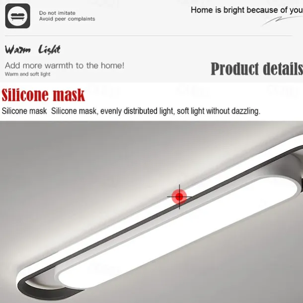 Modern LED Ceiling Light 15.6-39in Embedded Ceiling Light Suitable for Metal Ceiling Chandeliers in Living Rooms Bedrooms Restaurants Offices Corridors and Corridors AC110V AC220V