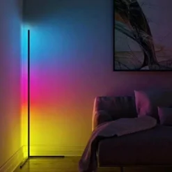 Modern LED Corner Floor Lamp Atmosphere Light Lights Colorful Bedroom Living Room Home Decoration Indoor Lighting Standing Lamps