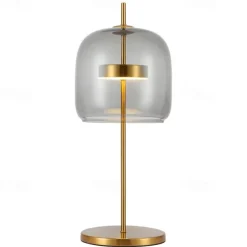 Modern Led Table Lamp with Glass Lampshade Simple Bedroom Bedside Desk Lights Nordic Creative Glass Home Decorative Table Lamps 110-240V