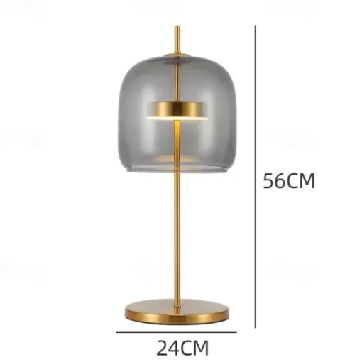 Modern Led Table Lamp with Glass Lampshade Simple Bedroom Bedside Desk Lights Nordic Creative Glass Home Decorative Table Lamps 110-240V