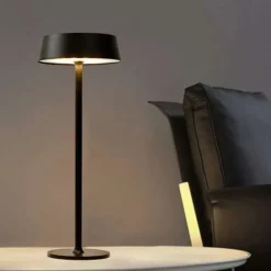 Modern Metal Desk Lamp with USB Charging & Touch Dimming, LED Table Light for Bars Living Rooms Coffee Shops 1PC