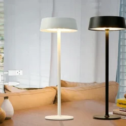 Modern Metal Desk Lamp with USB Charging & Touch Dimming, LED Table Light for Bars Living Rooms Coffee Shops 1PC