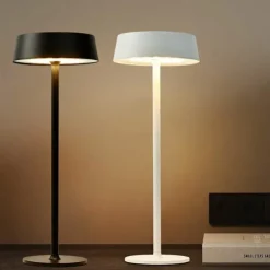 Modern Metal Desk Lamp with USB Charging & Touch Dimming, LED Table Light for Bars Living Rooms Coffee Shops 1PC