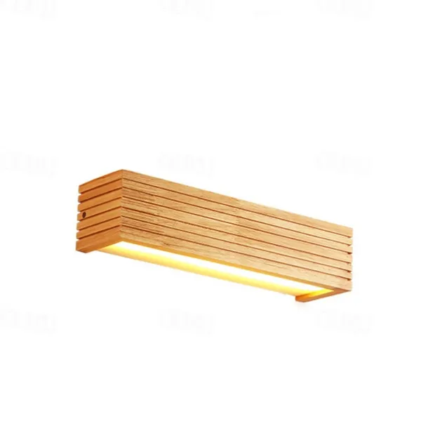 Modern Nordic Style Indoor Wall Light LED Wood Fixture for Living Room Bedroom Bathroom Wall Sconce 220-240V 8W