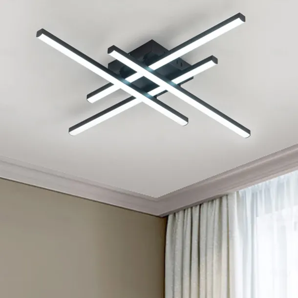 Modern Semi Flush Mount Ceiling Light Acrylic 4 Light LED Ceiling Lamp Nordic Sputnik Light Fixture for Living Room Dining Room Bedroom 110-240V