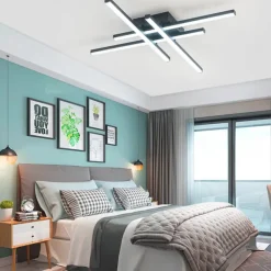 Modern Semi Flush Mount Ceiling Light Acrylic 4 Light LED Ceiling Lamp Nordic Sputnik Light Fixture for Living Room Dining Room Bedroom 110-240V