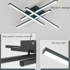 Modern Semi Flush Mount Ceiling Light Acrylic 4 Light LED Ceiling Lamp Nordic Sputnik Light Fixture for Living Room Dining Room Bedroom 110-240V