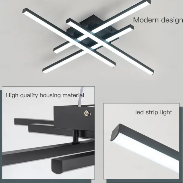 Modern Semi Flush Mount Ceiling Light Acrylic 4 Light LED Ceiling Lamp Nordic Sputnik Light Fixture for Living Room Dining Room Bedroom 110-240V