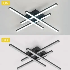 Modern Semi Flush Mount Ceiling Light Acrylic 4 Light LED Ceiling Lamp Nordic Sputnik Light Fixture for Living Room Dining Room Bedroom 110-240V