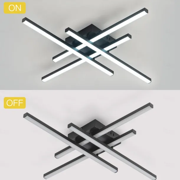 Modern Semi Flush Mount Ceiling Light Acrylic 4 Light LED Ceiling Lamp Nordic Sputnik Light Fixture for Living Room Dining Room Bedroom 110-240V