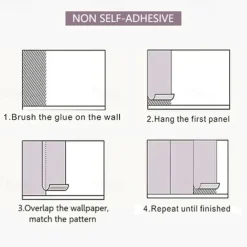 Modern Style Wallpaper Non-wovon Wallpaper Adhesive Required Wall Mural,Cabinet Furniture Countertop Paper Roll Wallpaper,20.8