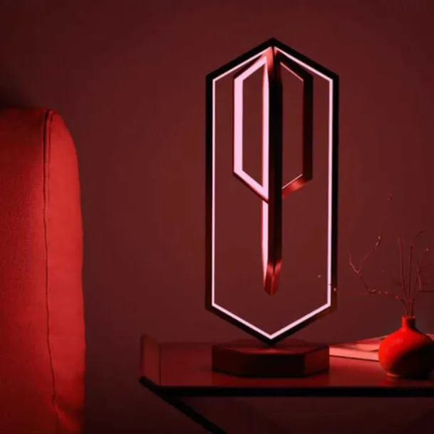 Modern Table Lamps RGB Dimmable Polygon LED Mood Table Lamp with Remote Control and Control App for Bedroom Living Room Office Nightstand Bookshelf