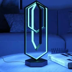 Modern Table Lamps RGB Dimmable Polygon LED Mood Table Lamp with Remote Control and Control App for Bedroom Living Room Office Nightstand Bookshelf