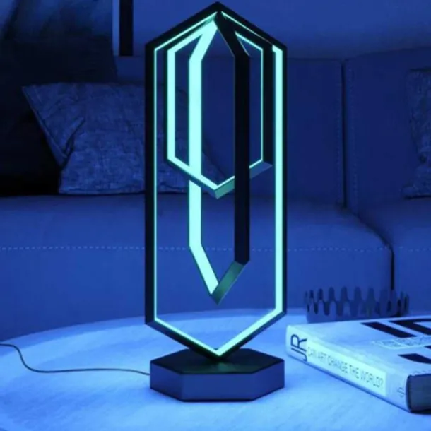 Modern Table Lamps RGB Dimmable Polygon LED Mood Table Lamp with Remote Control and Control App for Bedroom Living Room Office Nightstand Bookshelf