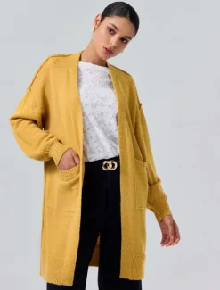 Mohair Bishop Sleeve Casual Daily Knit Cardigan